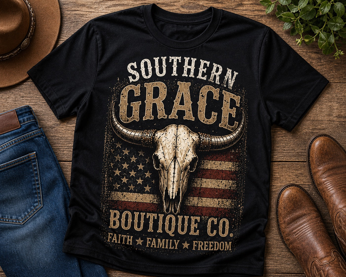 Faith • Family • Freedom Skull